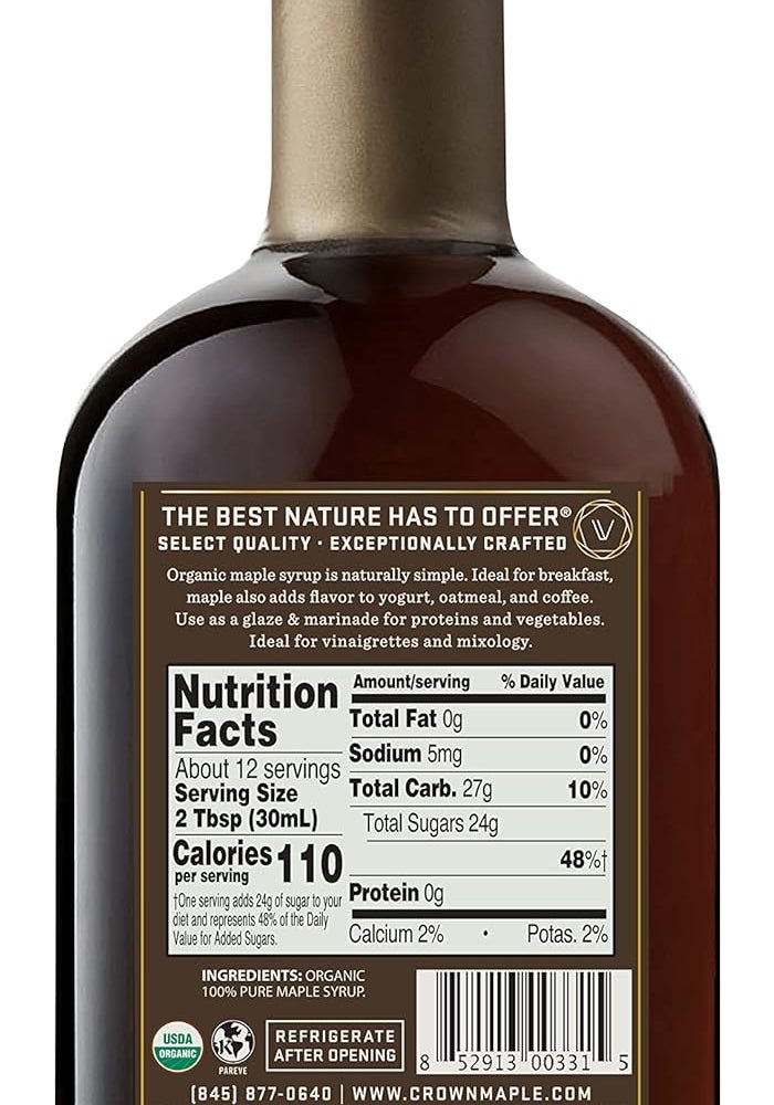 Crown Maple Very Dark Color Organic Maple Syrup - Image 2